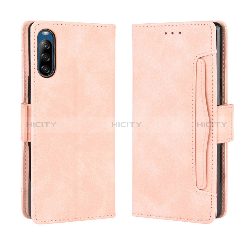 Handytasche Stand Schutzhülle Flip Leder Hülle BY3 für Sony Xperia L4 Rosa Plus