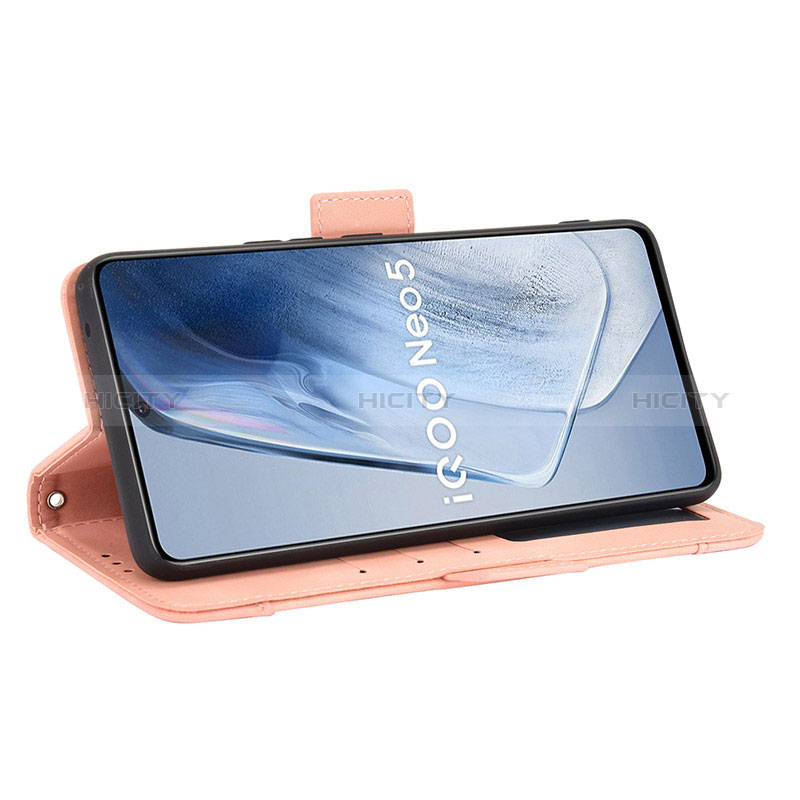 Handytasche Stand Schutzhülle Flip Leder Hülle BY3 für Vivo iQOO 7 India 5G groß