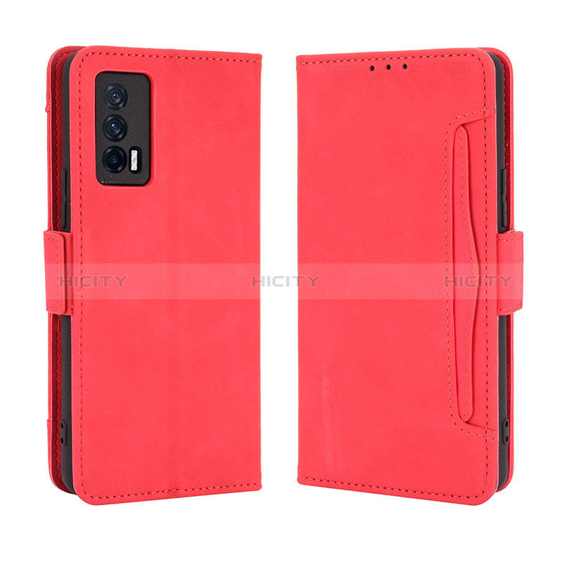 Handytasche Stand Schutzhülle Flip Leder Hülle BY3 für Vivo iQOO 7 India 5G Rot