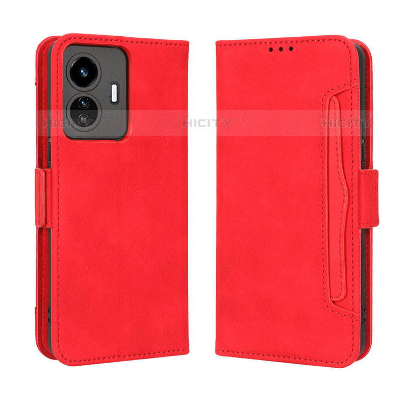 Handytasche Stand Schutzhülle Flip Leder Hülle BY3 für Vivo iQOO Z6 Lite 5G Rot