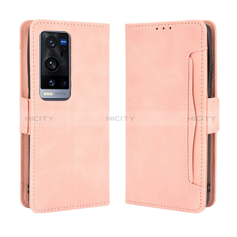 Handytasche Stand Schutzhülle Flip Leder Hülle BY3 für Vivo X60 Pro+ Plus 5G Rosa Plus