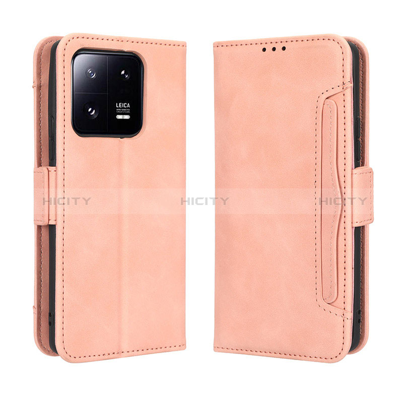 Handytasche Stand Schutzhülle Flip Leder Hülle BY3 für Xiaomi Mi 13 Pro 5G Rosa Plus