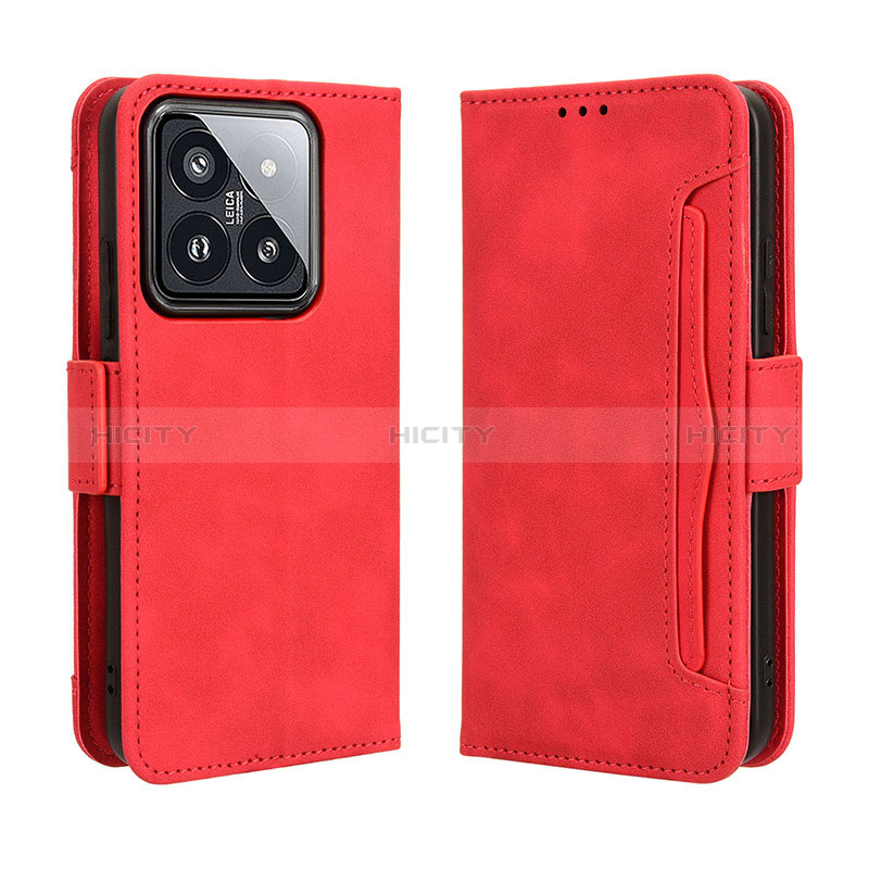 Handytasche Stand Schutzhülle Flip Leder Hülle BY3 für Xiaomi Mi 14 5G Rot