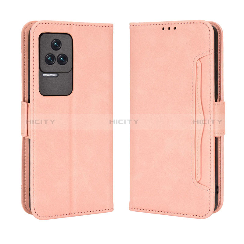 Handytasche Stand Schutzhülle Flip Leder Hülle BY3 für Xiaomi Poco F4 5G Rosa Plus