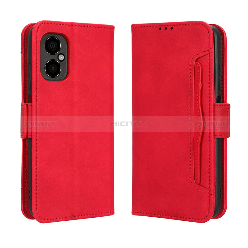 Handytasche Stand Schutzhülle Flip Leder Hülle BY3 für Xiaomi Poco M4 5G Rot Plus