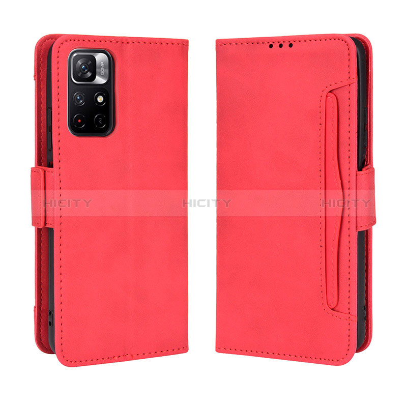 Handytasche Stand Schutzhülle Flip Leder Hülle BY3 für Xiaomi Poco M4 Pro 5G Rot Plus