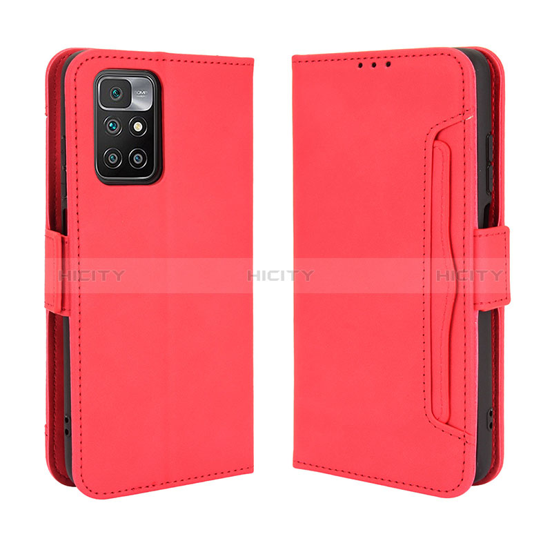 Handytasche Stand Schutzhülle Flip Leder Hülle BY3 für Xiaomi Redmi 10 4G Rot