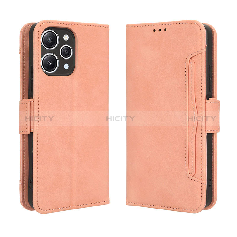 Handytasche Stand Schutzhülle Flip Leder Hülle BY3 für Xiaomi Redmi 12 4G Rosa Plus