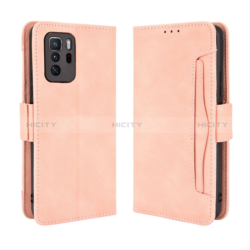 Handytasche Stand Schutzhülle Flip Leder Hülle BY3 für Xiaomi Redmi Note 10 Pro 5G Rosa Plus