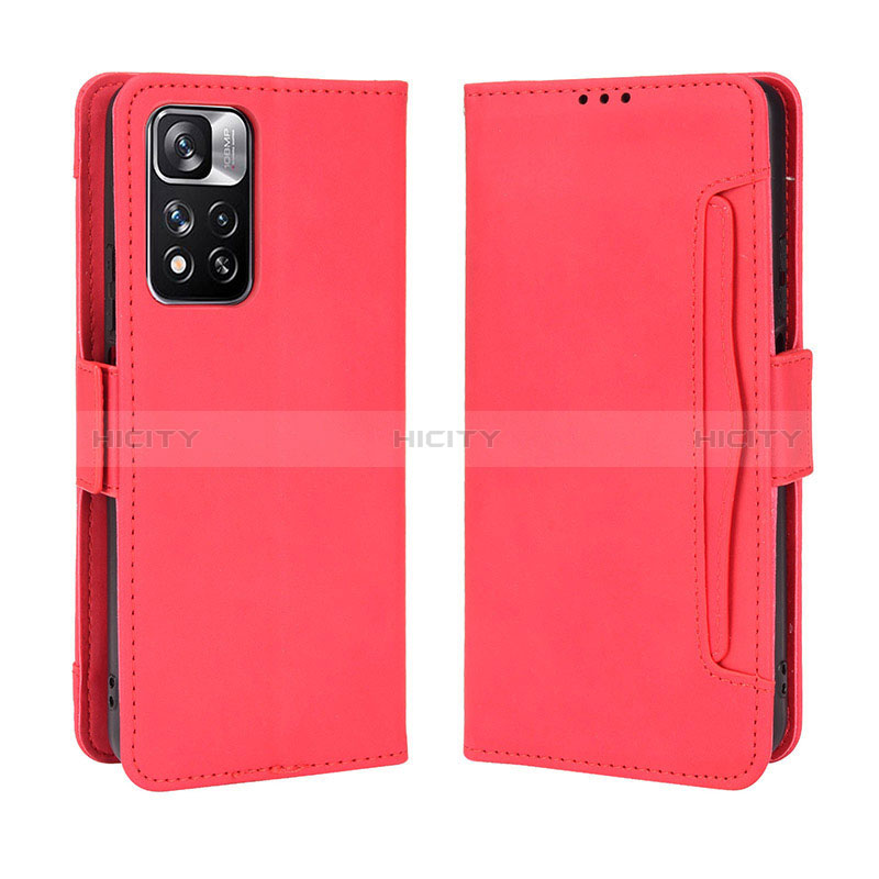 Handytasche Stand Schutzhülle Flip Leder Hülle BY3 für Xiaomi Redmi Note 11 Pro+ Plus 5G Rot