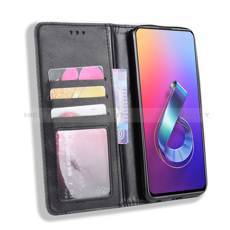 Handytasche Stand Schutzhülle Flip Leder Hülle BY4 für Asus Zenfone 6 ZS630KL