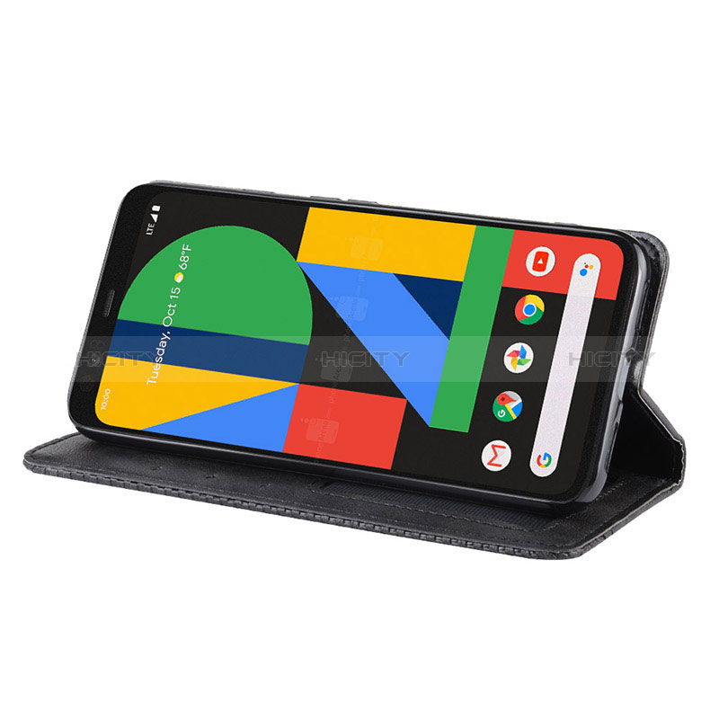 Handytasche Stand Schutzhülle Flip Leder Hülle BY4 für Google Pixel 4 groß