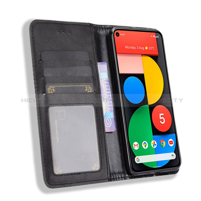 Handytasche Stand Schutzhülle Flip Leder Hülle BY4 für Google Pixel 5