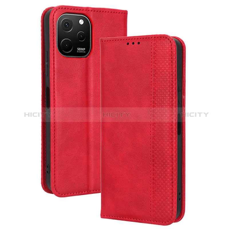 Handytasche Stand Schutzhülle Flip Leder Hülle BY4 für Huawei Enjoy 50z Rot Plus