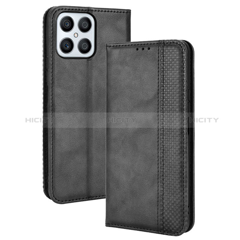 Handytasche Stand Schutzhülle Flip Leder Hülle BY4 für Huawei Honor X8 4G Schwarz