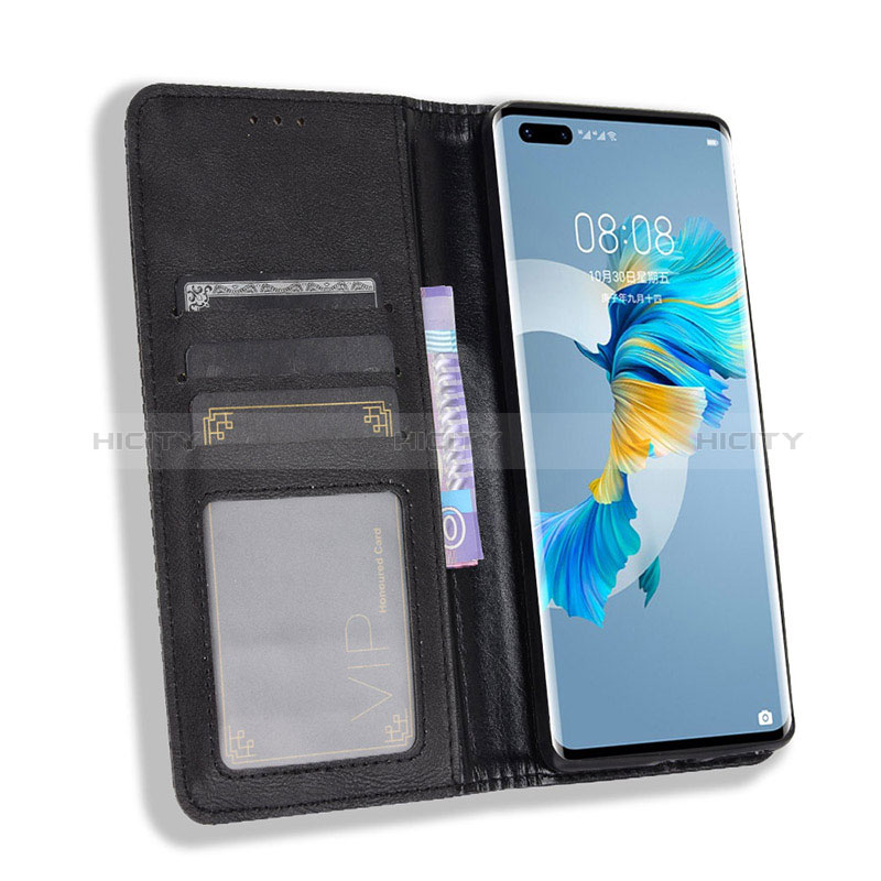 Handytasche Stand Schutzhülle Flip Leder Hülle BY4 für Huawei Mate 40 Pro groß