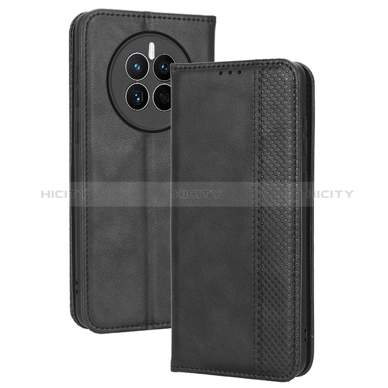 Handytasche Stand Schutzhülle Flip Leder Hülle BY4 für Huawei Mate 50 Schwarz