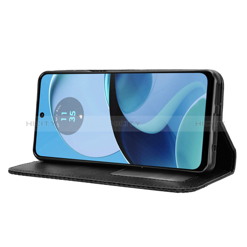 Handytasche Stand Schutzhülle Flip Leder Hülle BY4 für Motorola Moto G14