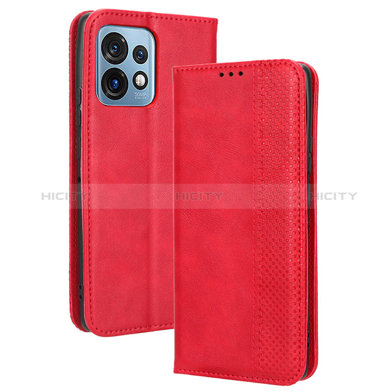 Handytasche Stand Schutzhülle Flip Leder Hülle BY4 für Motorola Moto X40 5G Rot