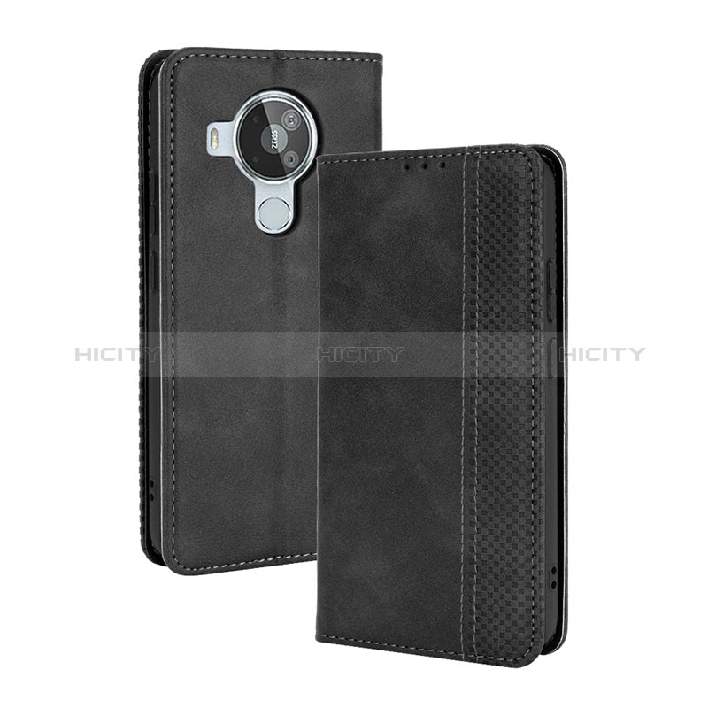 Handytasche Stand Schutzhülle Flip Leder Hülle BY4 für Nokia 7.3 Schwarz Plus