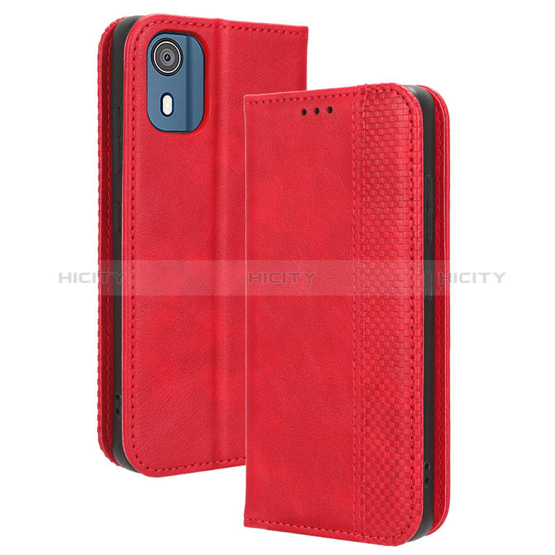 Handytasche Stand Schutzhülle Flip Leder Hülle BY4 für Nokia C02 Rot