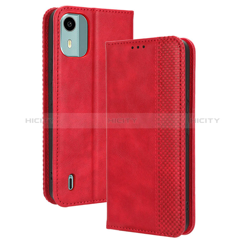 Handytasche Stand Schutzhülle Flip Leder Hülle BY4 für Nokia C12 Pro Rot