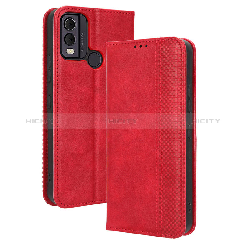 Handytasche Stand Schutzhülle Flip Leder Hülle BY4 für Nokia C22 Rot Plus