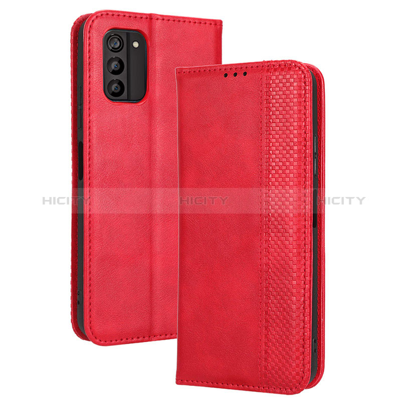 Handytasche Stand Schutzhülle Flip Leder Hülle BY4 für Nokia G100 Rot Plus