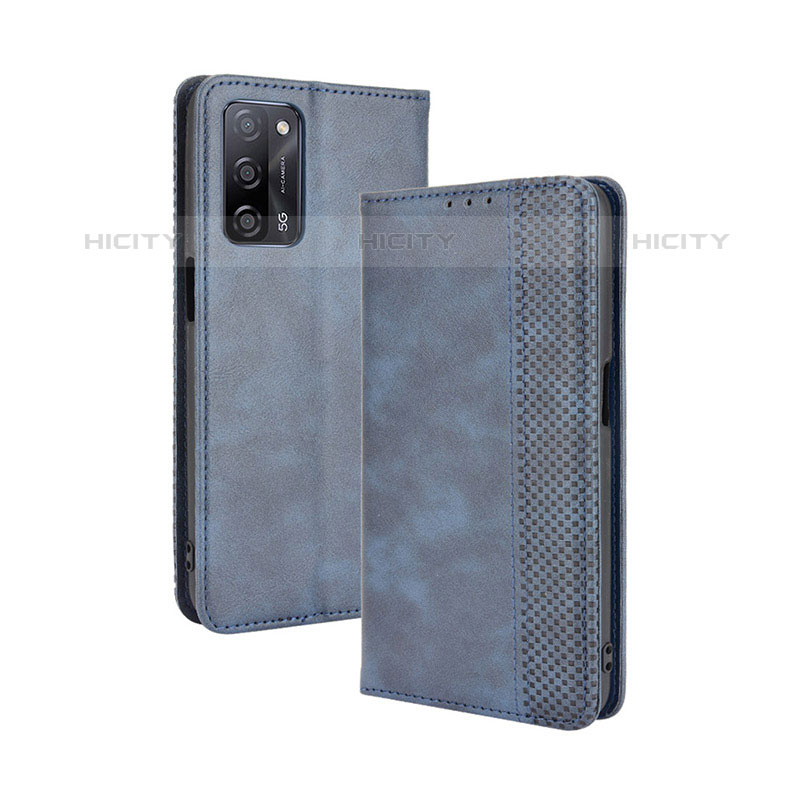 Handytasche Stand Schutzhülle Flip Leder Hülle BY4 für Oppo A53s 5G Blau