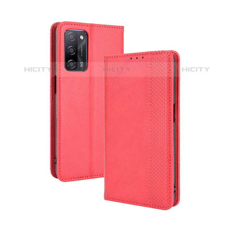 Handytasche Stand Schutzhülle Flip Leder Hülle BY4 für Oppo A53s 5G Rot