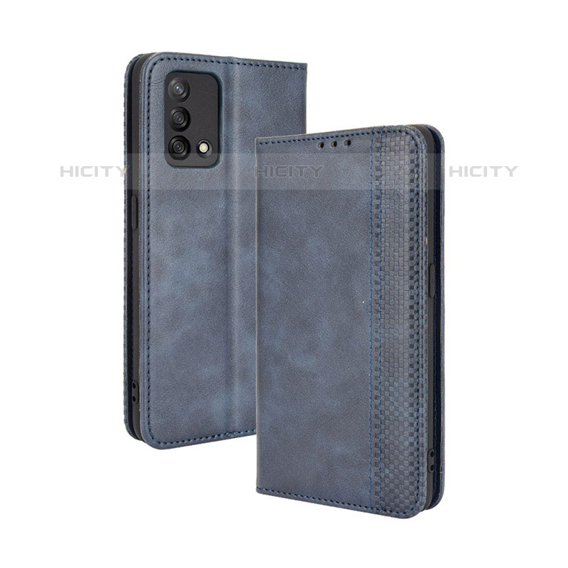 Handytasche Stand Schutzhülle Flip Leder Hülle BY4 für Oppo A74 4G Blau