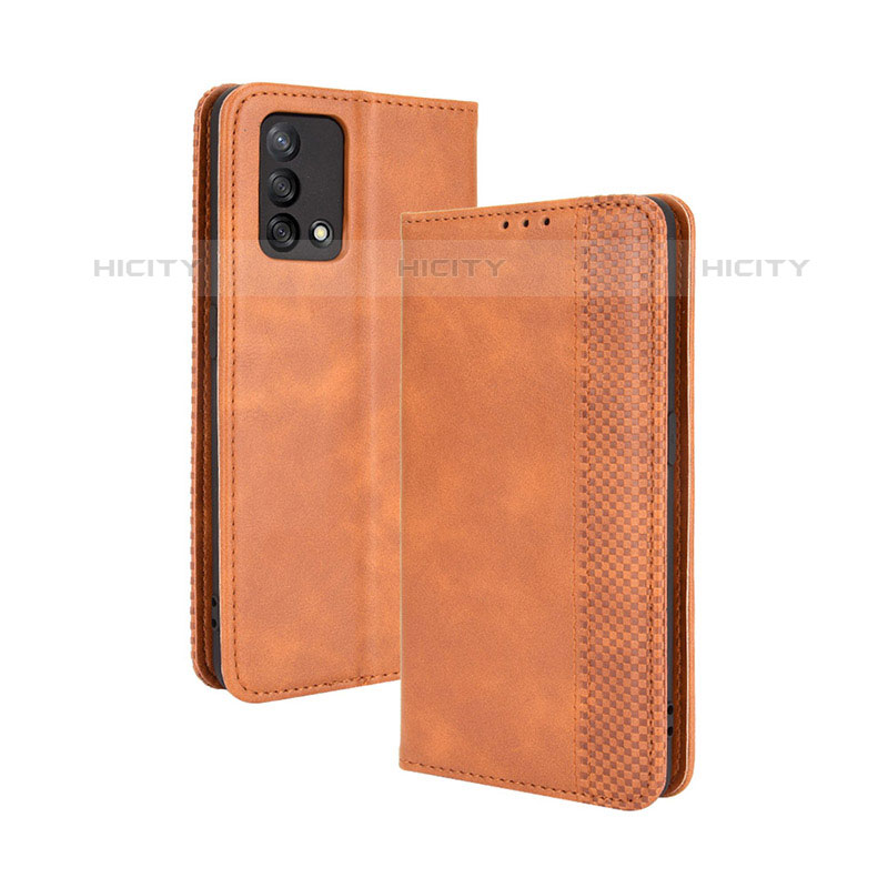 Handytasche Stand Schutzhülle Flip Leder Hülle BY4 für Oppo A74 4G Braun