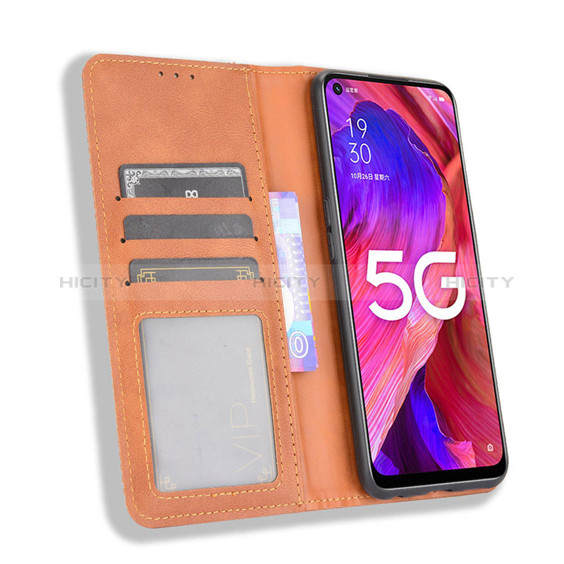 Handytasche Stand Schutzhülle Flip Leder Hülle BY4 für Oppo A74 5G groß