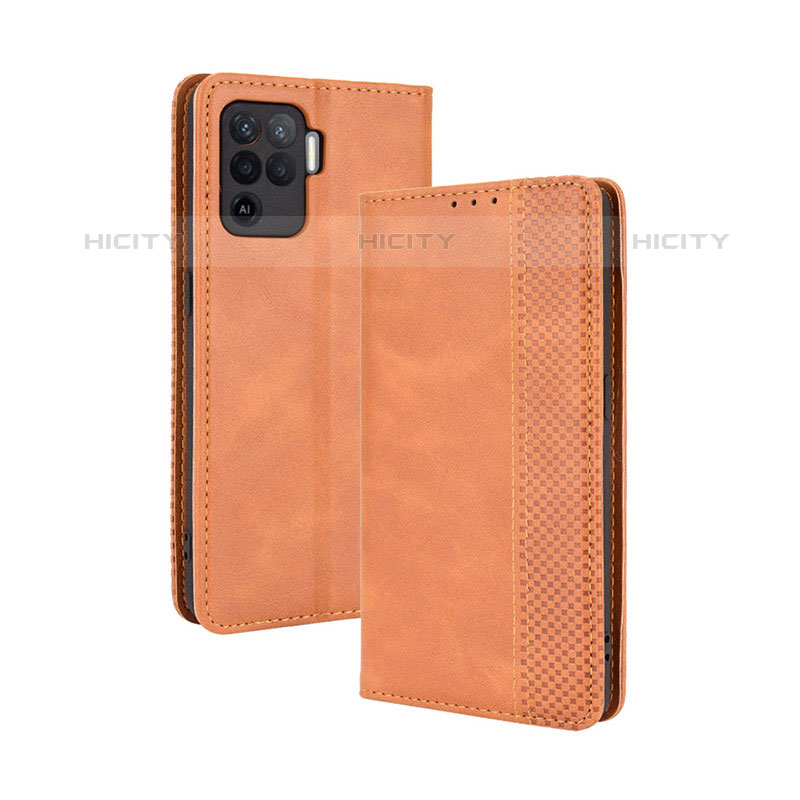 Handytasche Stand Schutzhülle Flip Leder Hülle BY4 für Oppo A94 4G Braun