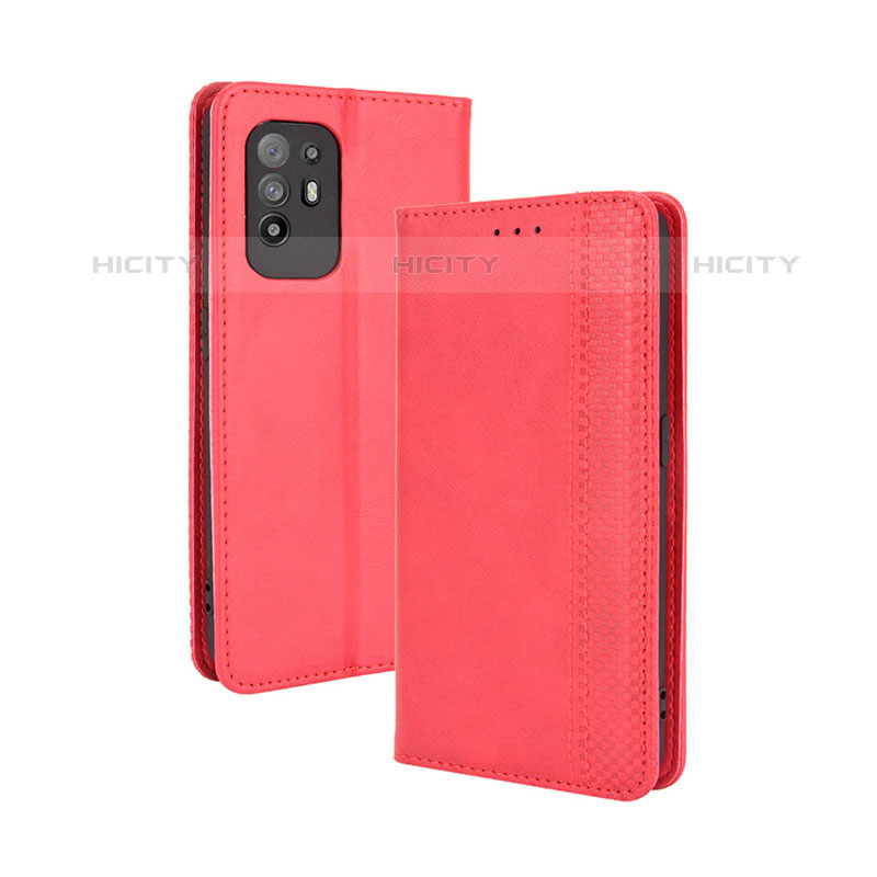 Handytasche Stand Schutzhülle Flip Leder Hülle BY4 für Oppo A95 5G Rot