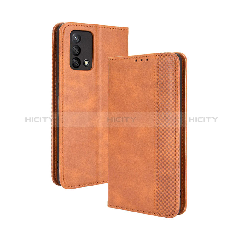 Handytasche Stand Schutzhülle Flip Leder Hülle BY4 für Oppo F19 Braun