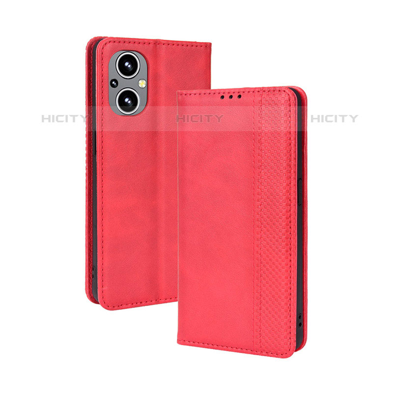 Handytasche Stand Schutzhülle Flip Leder Hülle BY4 für Oppo F21s Pro 5G Rot