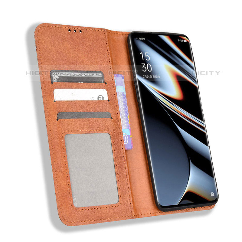 Handytasche Stand Schutzhülle Flip Leder Hülle BY4 für Oppo Find X5 Pro 5G