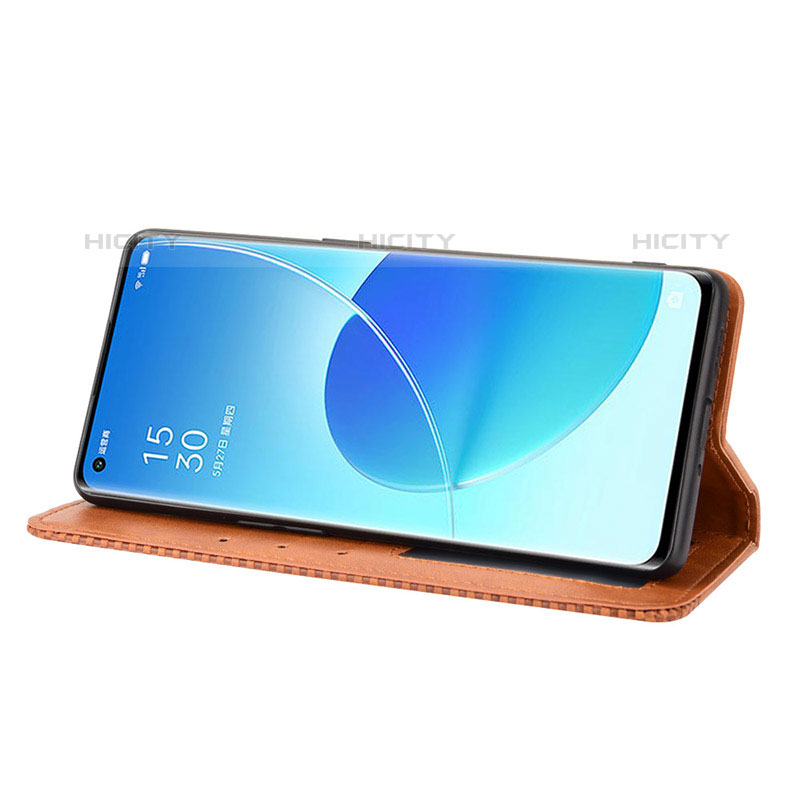 Handytasche Stand Schutzhülle Flip Leder Hülle BY4 für Oppo Reno6 Pro 5G groß