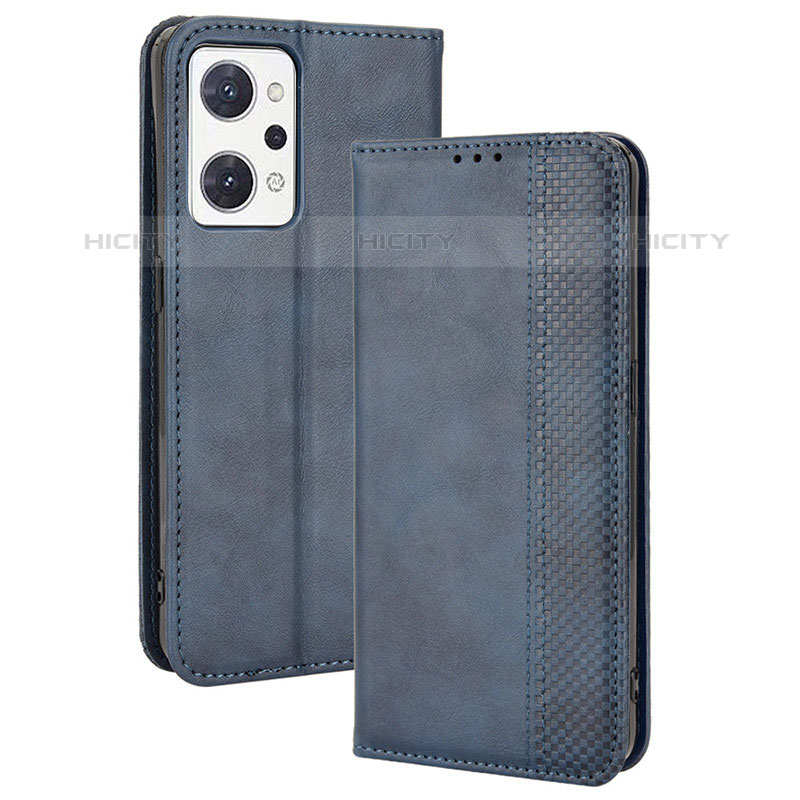 Handytasche Stand Schutzhülle Flip Leder Hülle BY4 für Oppo Reno7 A Blau