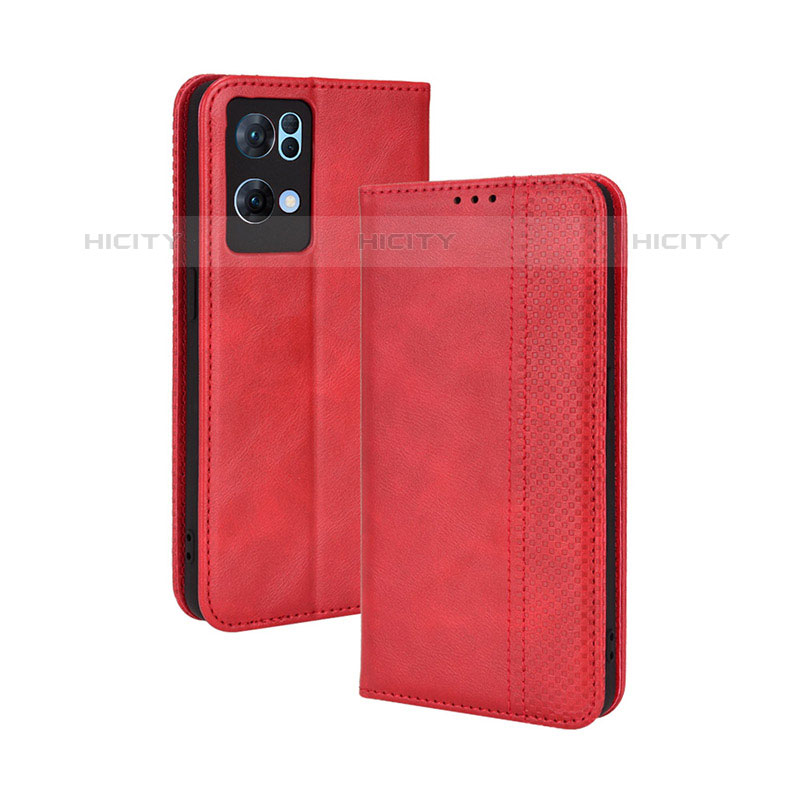 Handytasche Stand Schutzhülle Flip Leder Hülle BY4 für Oppo Reno7 Pro 5G Rot