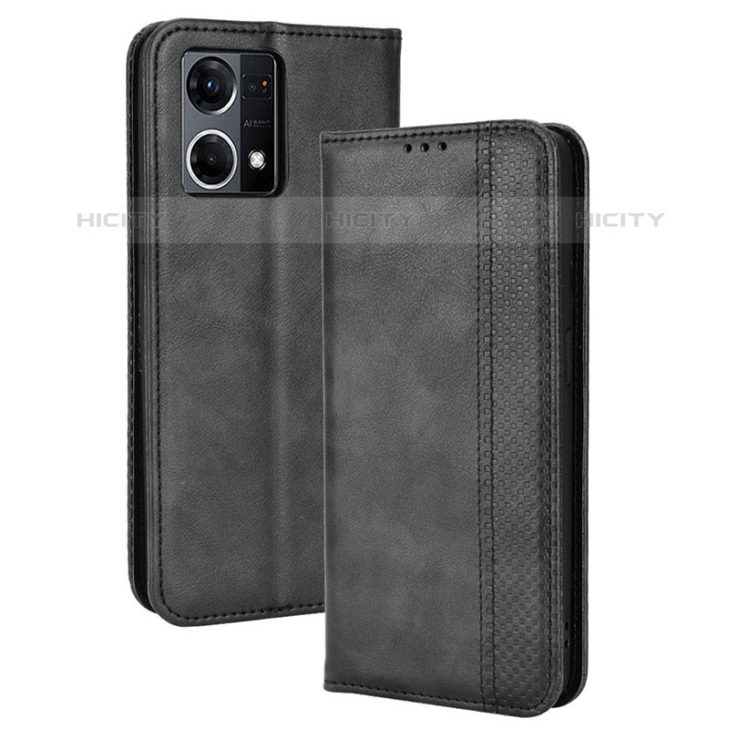 Handytasche Stand Schutzhülle Flip Leder Hülle BY4 für Oppo Reno8 4G