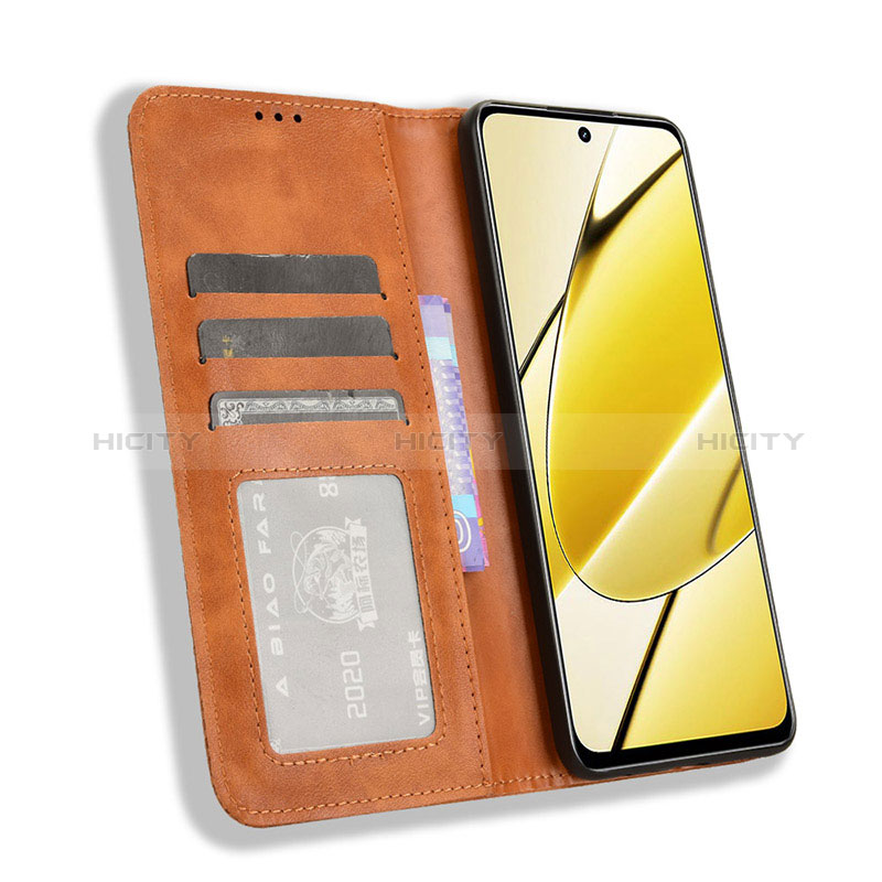 Handytasche Stand Schutzhülle Flip Leder Hülle BY4 für Realme 11 5G groß