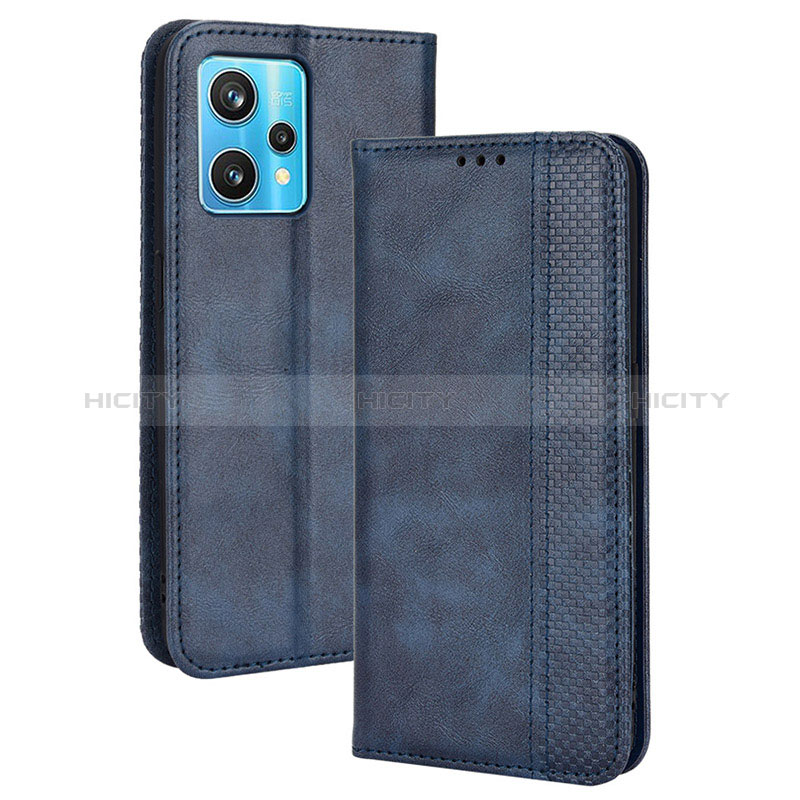 Handytasche Stand Schutzhülle Flip Leder Hülle BY4 für Realme 9 Pro+ Plus 5G Blau