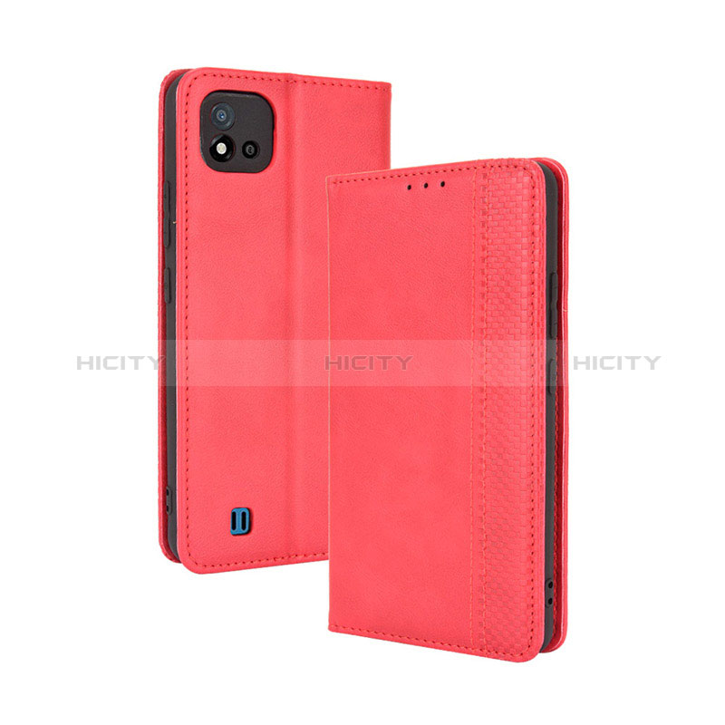 Handytasche Stand Schutzhülle Flip Leder Hülle BY4 für Realme C11 (2021) Rot