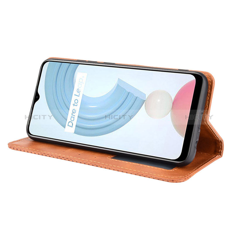 Handytasche Stand Schutzhülle Flip Leder Hülle BY4 für Realme C25Y groß