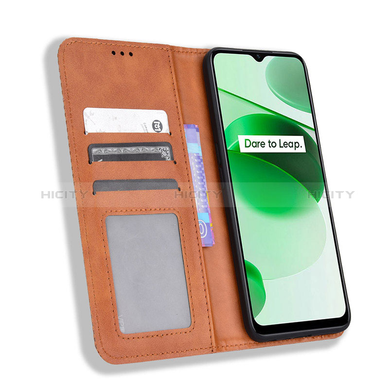 Handytasche Stand Schutzhülle Flip Leder Hülle BY4 für Realme C35