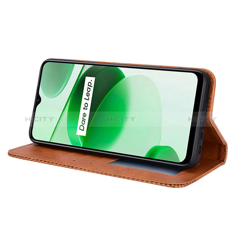 Handytasche Stand Schutzhülle Flip Leder Hülle BY4 für Realme C35