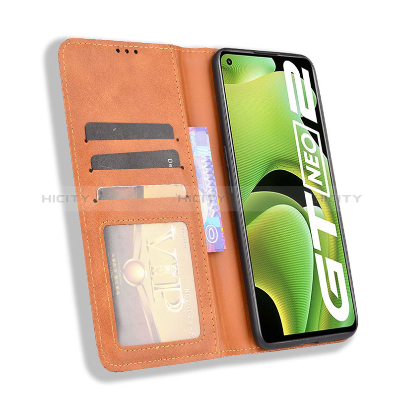 Handytasche Stand Schutzhülle Flip Leder Hülle BY4 für Realme GT Neo 3T 5G groß