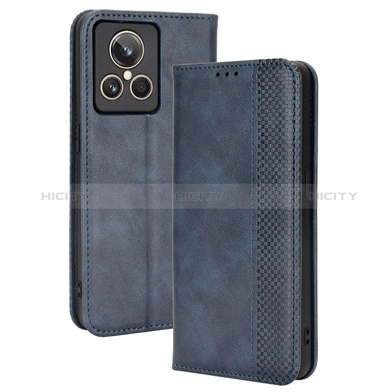 Handytasche Stand Schutzhülle Flip Leder Hülle BY4 für Realme GT2 Master Explorer Blau Plus